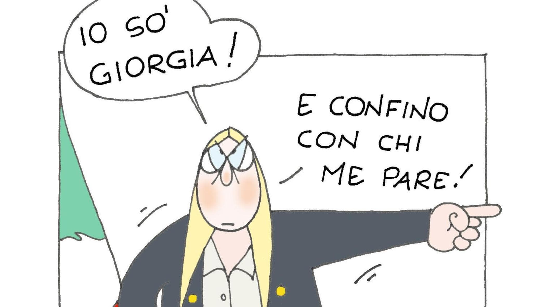 I confini di Meloni: la vignetta di Ellekappa