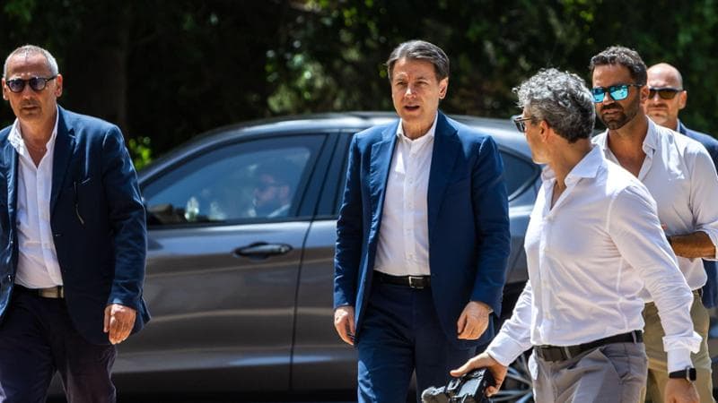 Il leader del Movimento 5 Stelle Giuseppe Conte