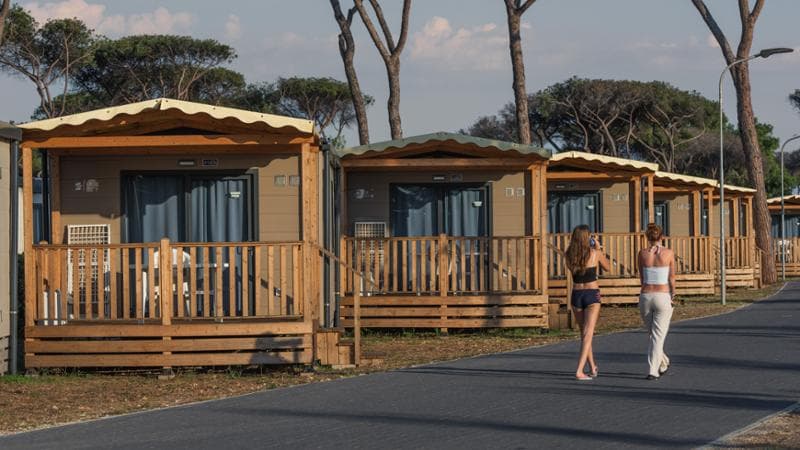 Il campeggio di Castel Fusano (Roma) del gruppo Baia Holiday fondato dall’imprenditore Mario Vezzola nel 1974 (Luigi Narici/Agf)