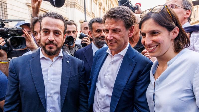Giuseppe Conte e Elly Schlein