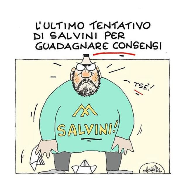 Anteprima: Salvini e il consenso: la vignetta di Ellekappa
