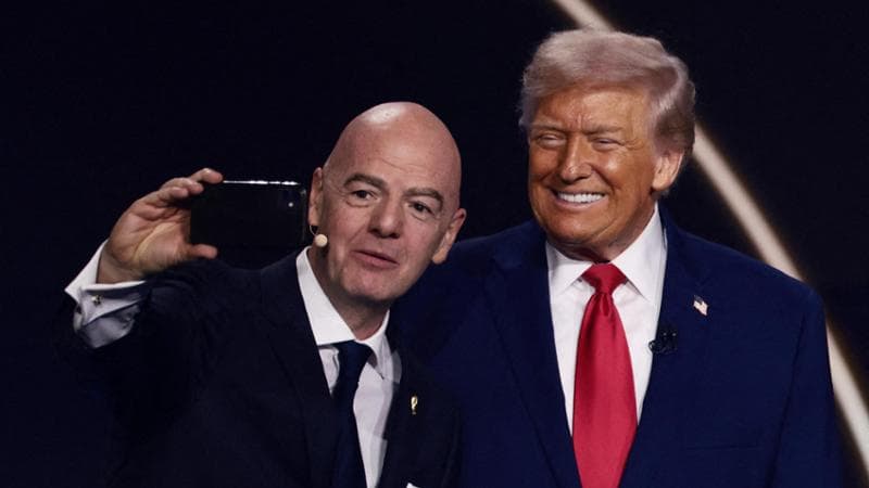 Da sinistra Gianni Infantino e Donald Trump
