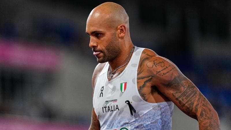 Marcell Jacobs dopo il problema muscolare in finale