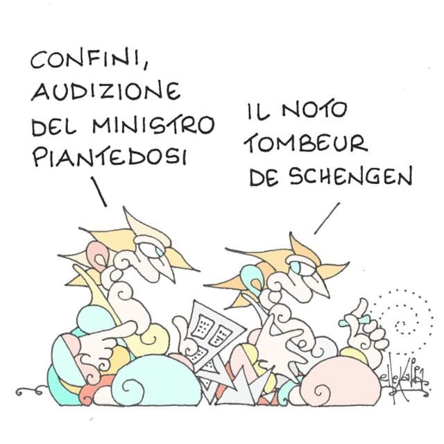 Anteprima: Piantedosi e i confini: la vignetta di Ellekappa