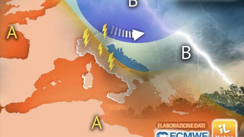 Anteprima: Meteo, l’anticiclone perde forza: in arrivo altri temporali ma al Sud farà ancora caldo