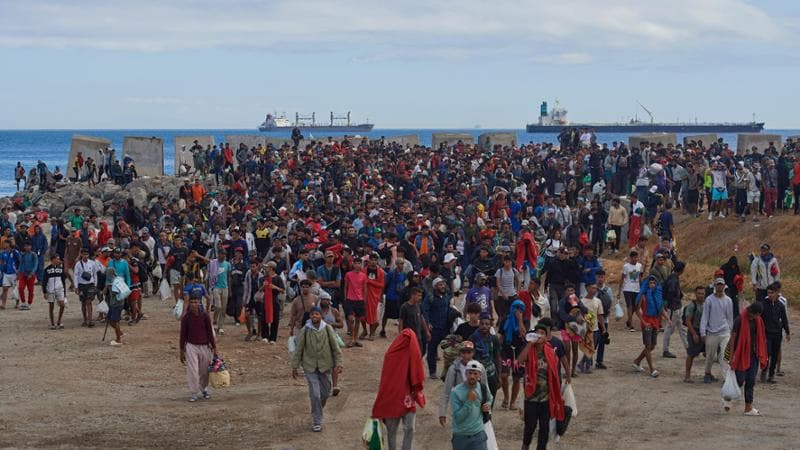 Ceuta, 21 agosto: migranti nell'exclave spagnola