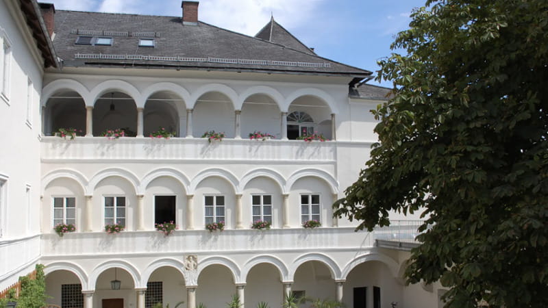 Cortile interno del monastero di Wernberg, Austria