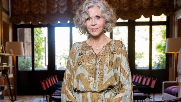 Jane Fonda a Venezia per la premiazione ai DVF Awards