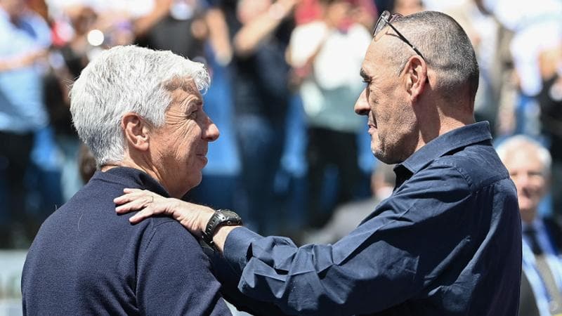Gian Piero Gasperini e Maurizio Sarri
