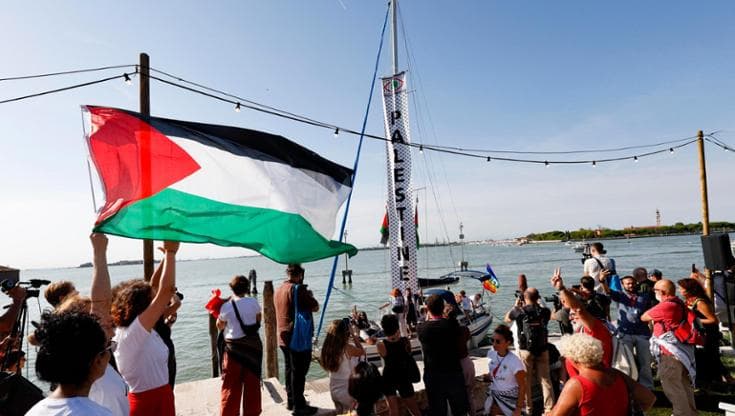 La Flotilla attracca a Venezia. “I palestinesi sono molto più che una bandiera”