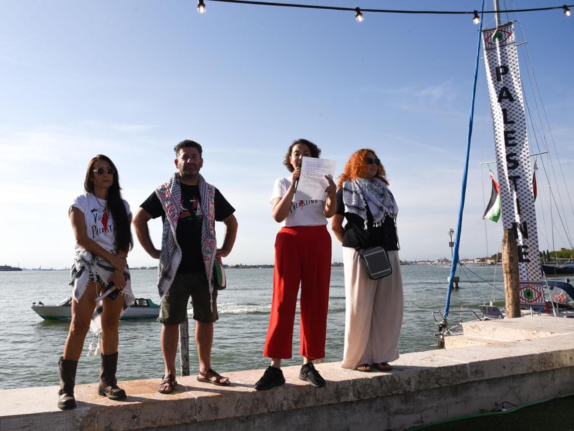 Attivisti della Global Sumud Flotilla
