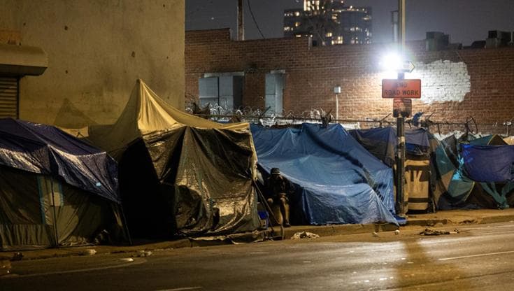 Senzatetto a Los Angeles