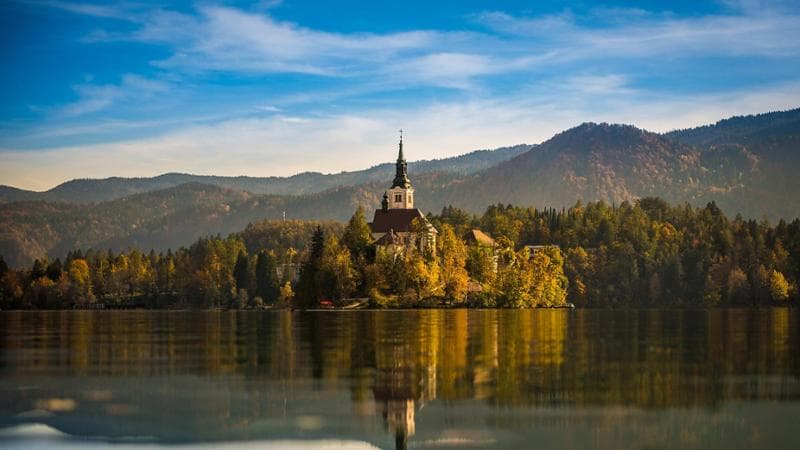 Autunno al lago di Bled (crediti Ente Sloveno per il Turismo)