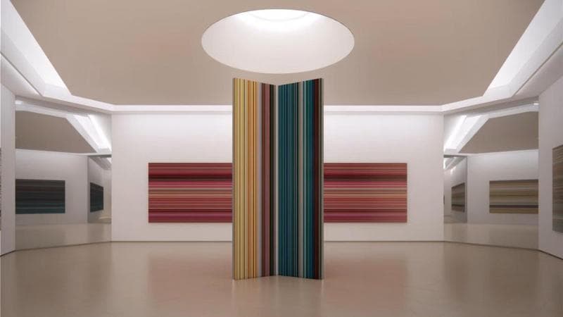 Il rendering del nuovo Doha Pavilion di Gerhard Richter a Doha, in Qatar
