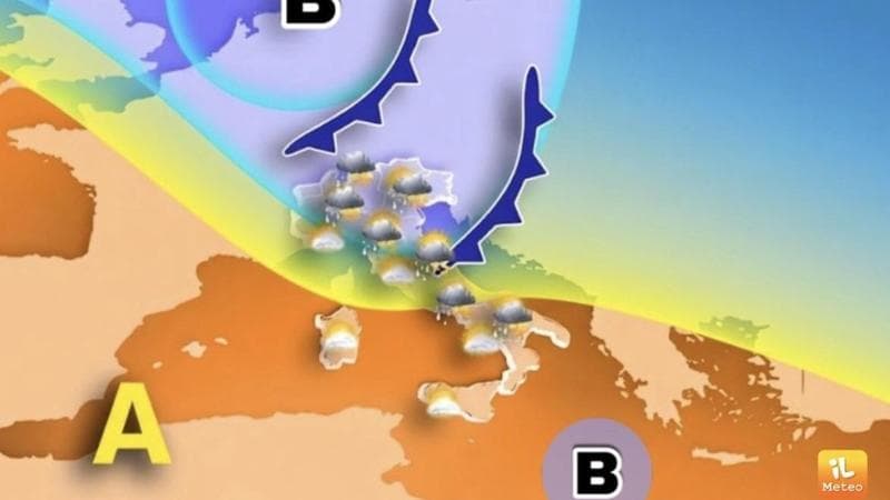 Anteprima: Previsioni meteo, perturbazione in arrivo al Centro-Nord con piogge e calo termico