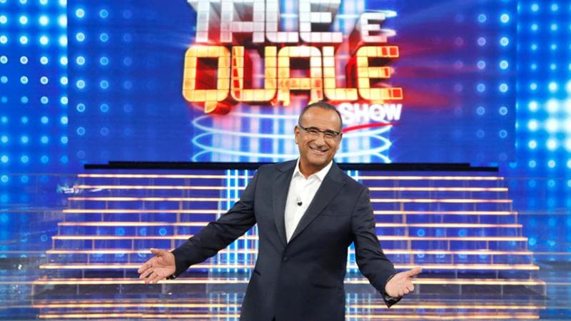 Carlo Conti presenting Tale e Quale Show