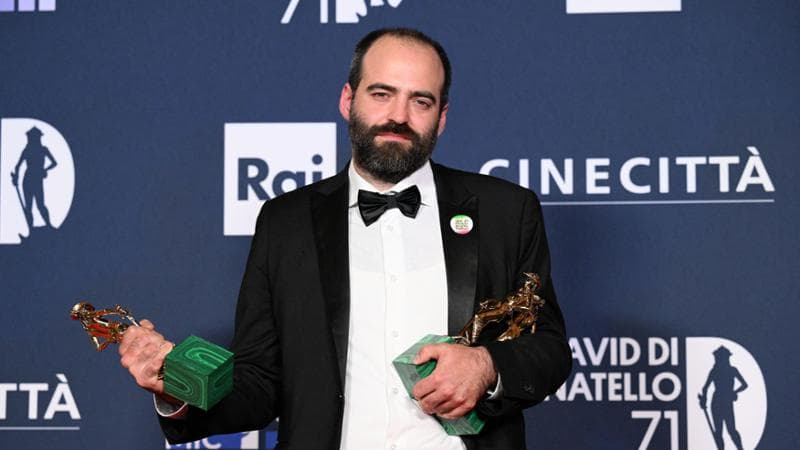 Francesco Sossai alla cerimonia dei David di Donatello, 8 premi per il suo "Le città di pianura"