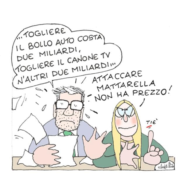 Anteprima: Meloni e l’attacco a Mattarella, la vignetta di Ellekappa