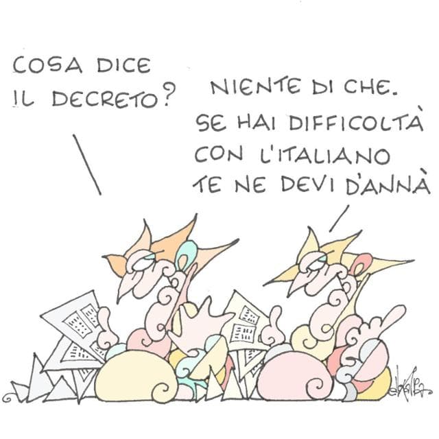 Anteprima: Il decreto scuola: la vignetta di Ellekappa