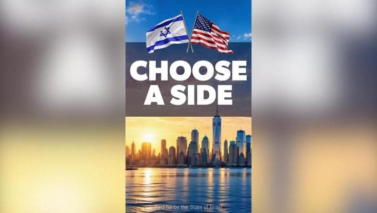 "Con chi stai? I terroristi o la civiltà?": New York aspetta Netanyahu tappezzata dai cartelloni filo Israele