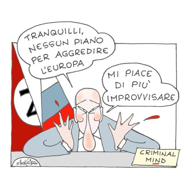 Anteprima: La vignetta di Ellekappa: la strategia di Putin
