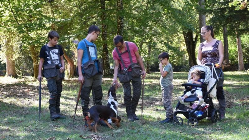 Papà, mamma e 4 figli. Se cercare tartufi è affare di famiglia: “Viene pure la piccola di 18 mesi”