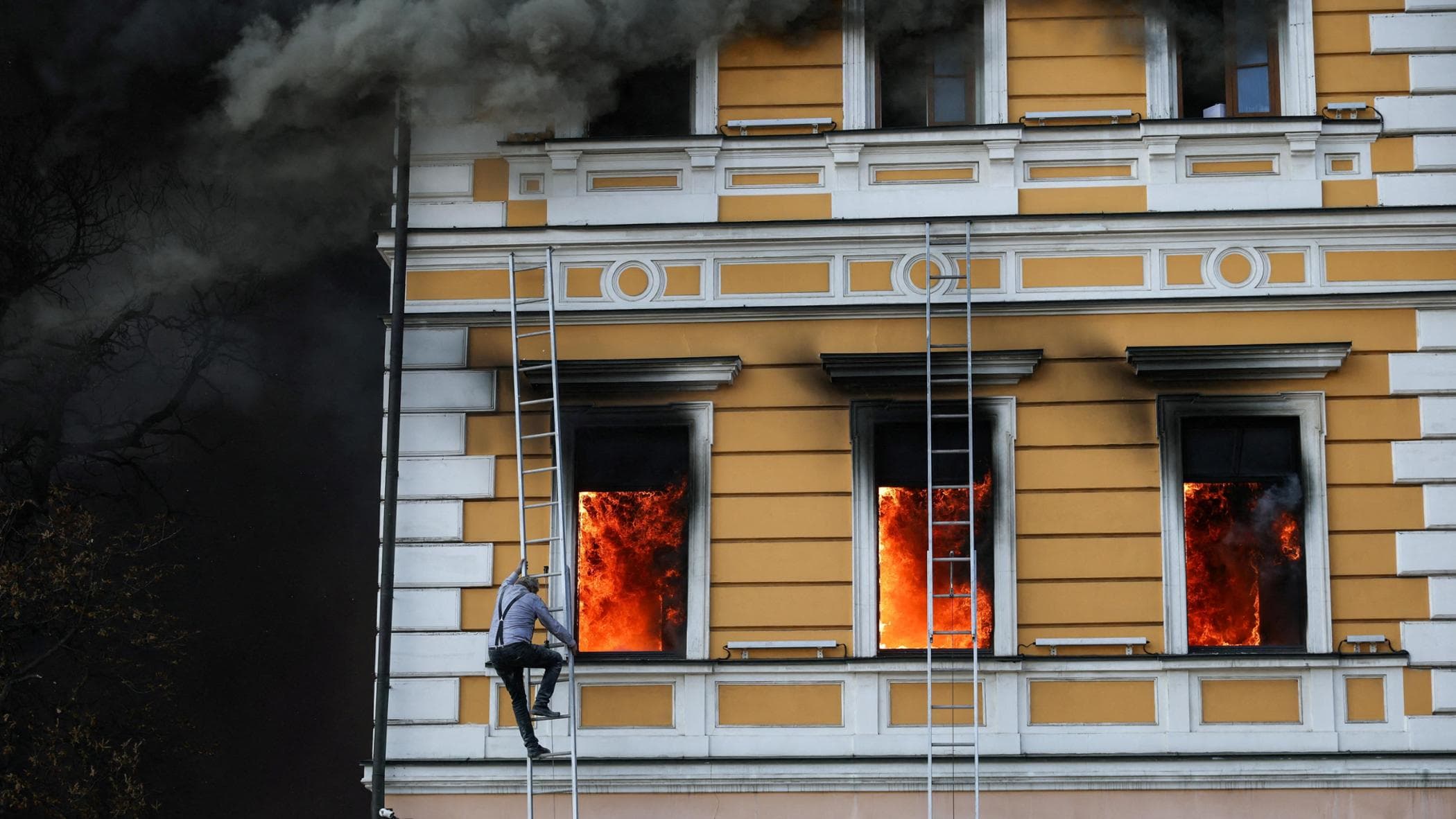 Russian Strikes on Kyiv Kill Child and Damage Academy
