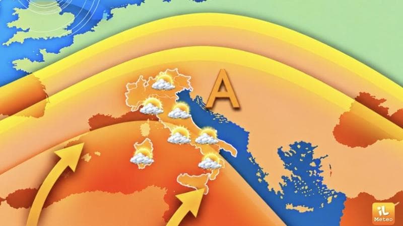 Previsioni meteo, domina l’alta pressione con valori diurni fino a 31°C e forte escursione termica