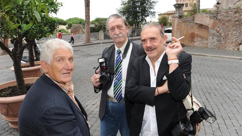 Umberto Pizzi (a sinistra), Rino Barillari (a destra) e Marcellino Radogna (al centro)
