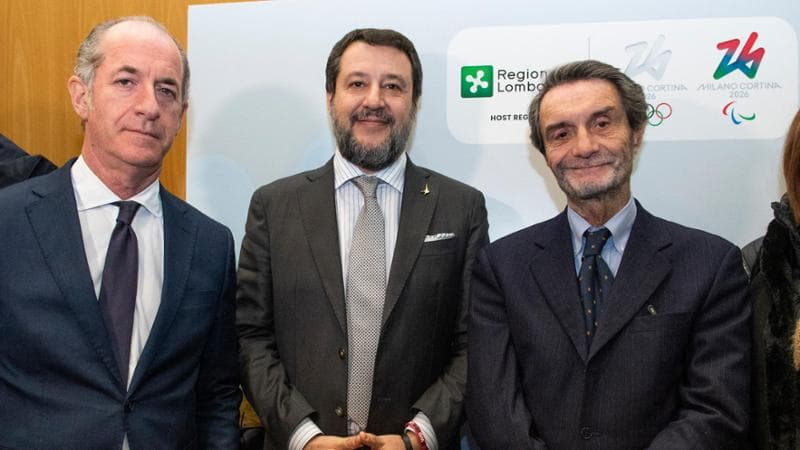 Attilio Fontana, Matteo Salvini e Luca Zaia&nbsp;
