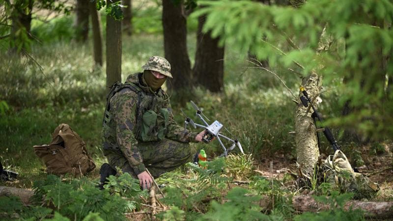 Un'esercitazione militare in Inghilterra