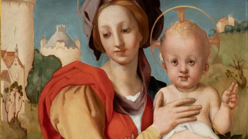 Madonna con Bambino e un angelo, 1523-1525. (Per gentile concessione del Comitato per la Fondazione Galleria corsini Foto: @Claudio Giusti)