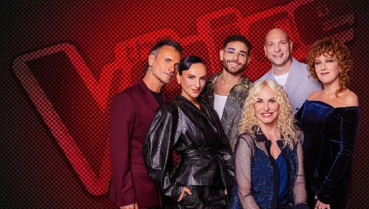 Antonella Clerici con i giudici-coach della nuova edizione di "The voice senior"