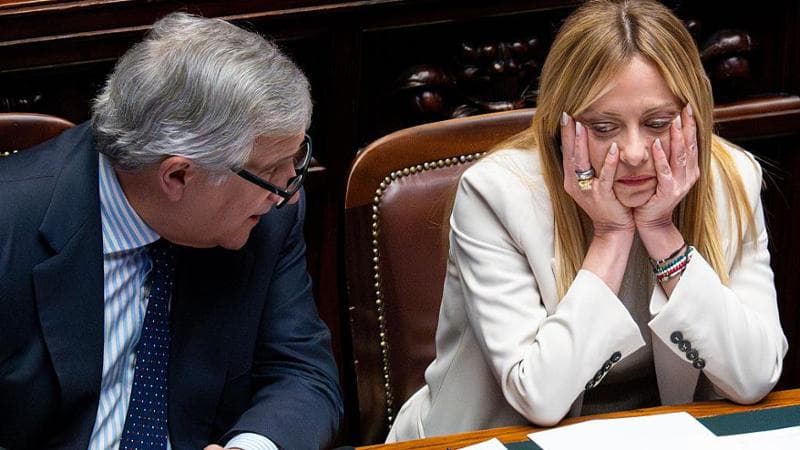 La premier Giorgia Meloni con il suo vice, Antonio Tajani