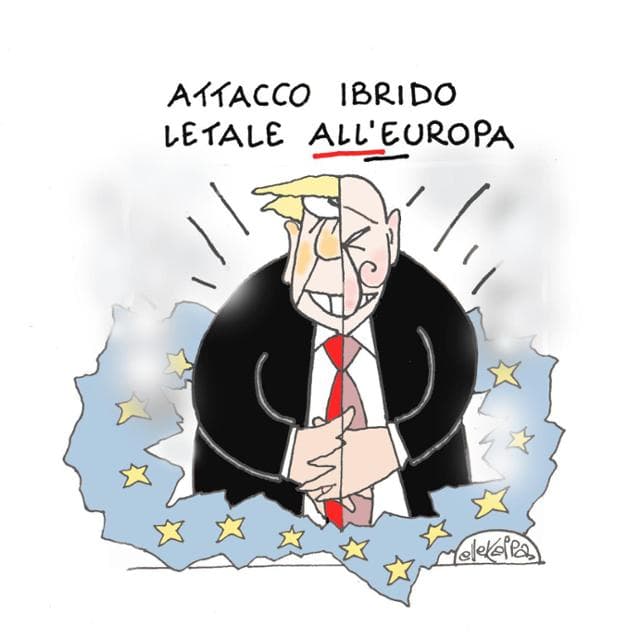 Anteprima: L’allarme guerra alla Nato nella nella vignetta di Ellekappa