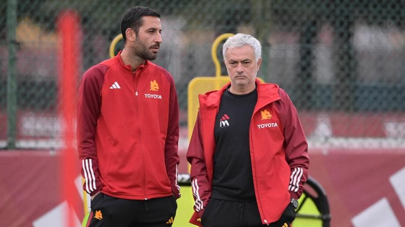 Salvatore Foti con Jos&eacute;&nbsp;Mourinho ai tempi della Roma
