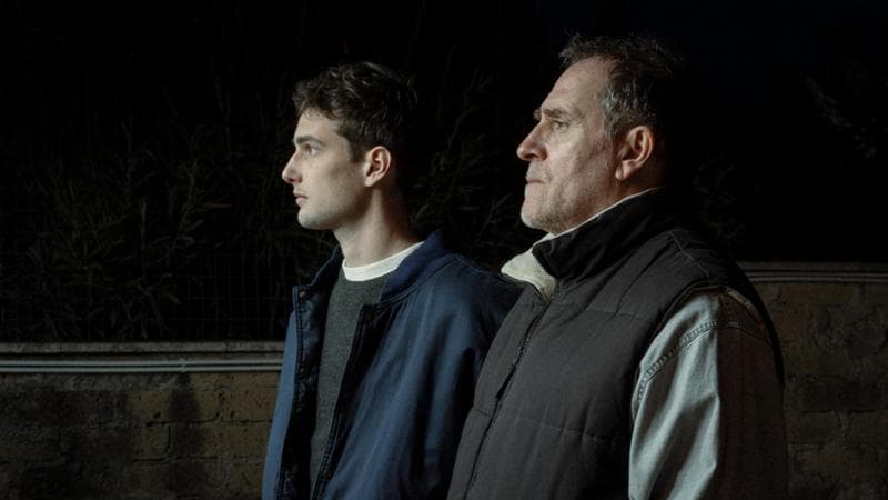 Emanuele Maria Di Stefano (Luca) e Valerio Mastandrea (il padre) nel film di Edoardo Gabbriellini (Lucia Iuorio)