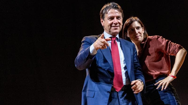 Roma, 10 ottobre: Giuseppe Conte e Elly Schlein