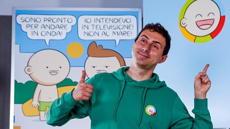 Il fumettista Alessandro Perugini, in arte Pera Toons

