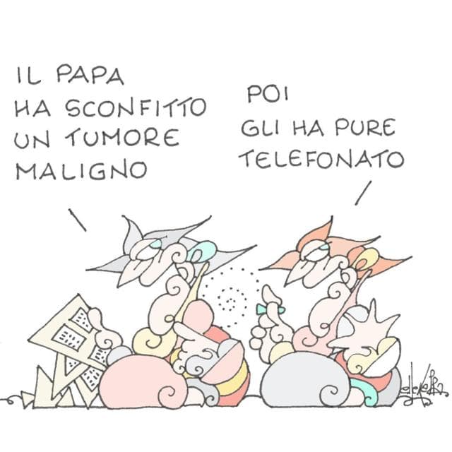 Leone e la chiamata a Putin: la vignetta di Ellekappa