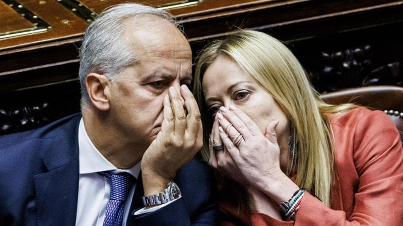 Matteo Piantedosi e&nbsp;Giorgia Meloni
