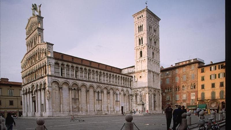 San Michele in Foro, a Pisan Romanesque-style church in Lucca