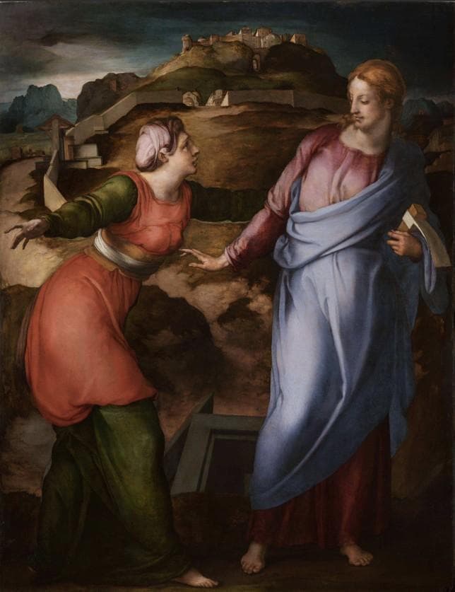 Pontormo (Jacopo Carucci da Pontormo), after a cartoon by Michelangelo, Noli me tangere, 1531–1532. Private collection