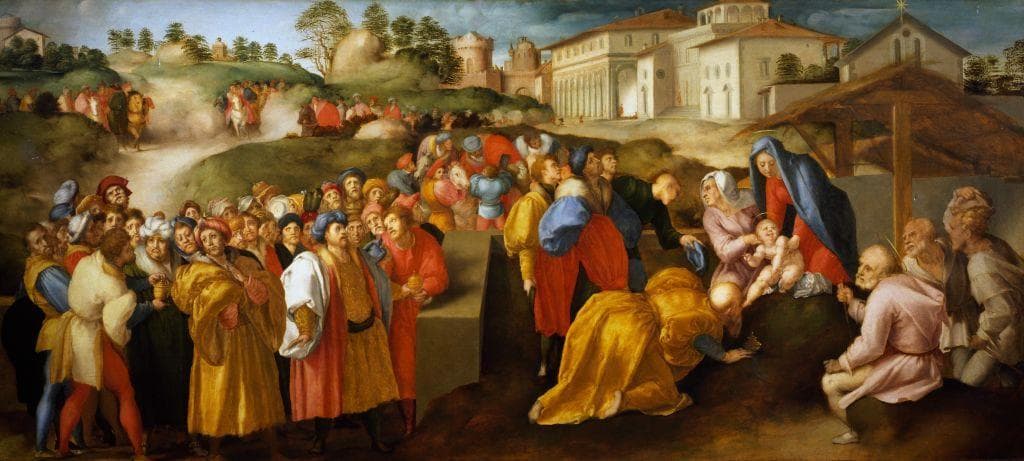Pontormo (Jacopo Carucci da Pontormo). Adoration of the Magi (Benintendi Epiphany), c. 1532. @DeAgostini/Getty Images