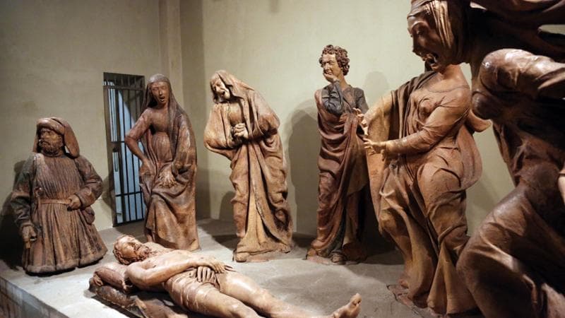 08-09-2015 bologna.via clavature santa maria della vita, da oggi la visione del compianto è a pagamento 3 euro il biglietto, circa 400 visitatori dalla mattina.foto Borella / Eikon