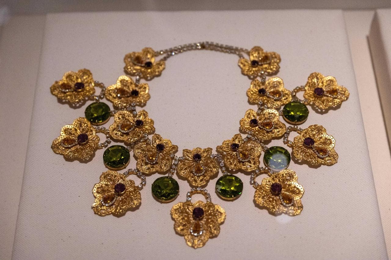 A necklace at the "Dalí and Fashion" exhibition at Palazzo Reale, Milan, on view through January 31, 2027