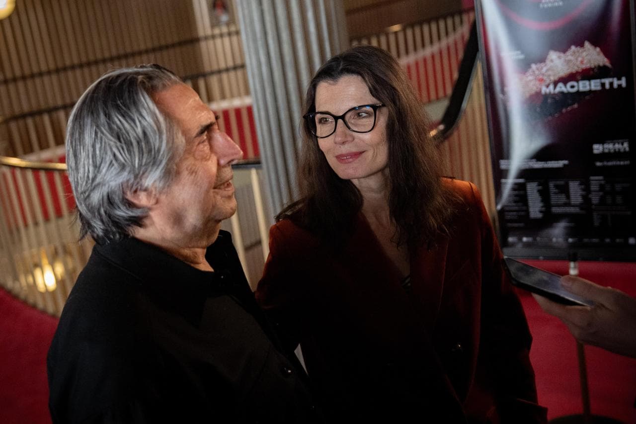 Conductor Riccardo Muti with his daughter Chiara, the director of Macbeth in Palermo in February