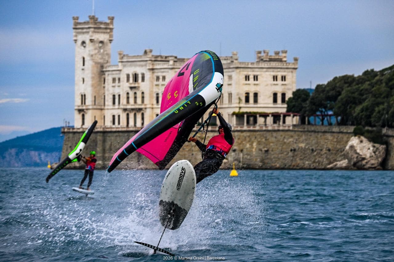 Barcolana Fun. In the background, Miramare Castle, one of Trieste’s iconic landmarks