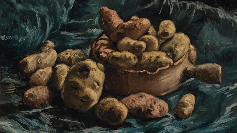 Vincent van Gogh, "Still life with potatoes", autumn 1886 - Oil on canvas, 47 x 57 cm
Rotterdam, collection of Museum Boijmans Van Beuningen. Partial gift from a private collection. Photo Studio Tromp