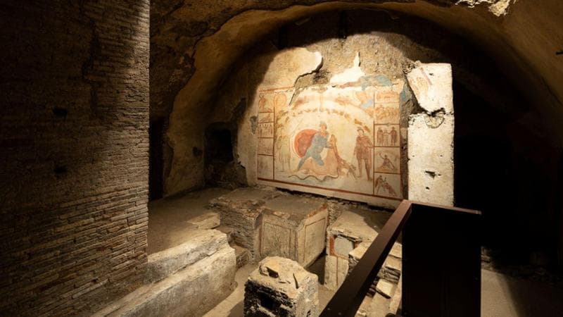 The Barberini Mithraeum’s colours shine anew
